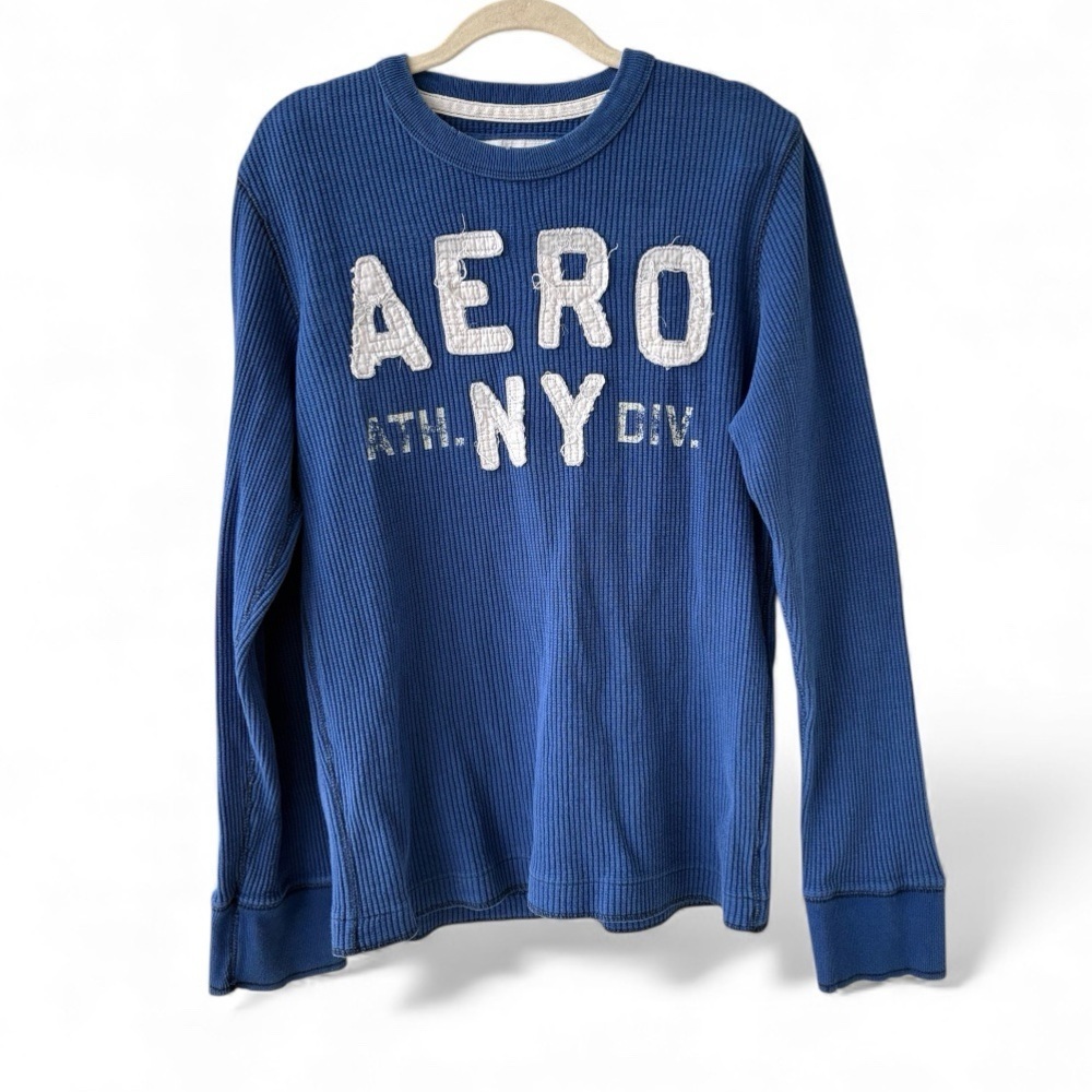 Aeropostale Y2K Heavy Thermal Shirt Long Sleeve Medium